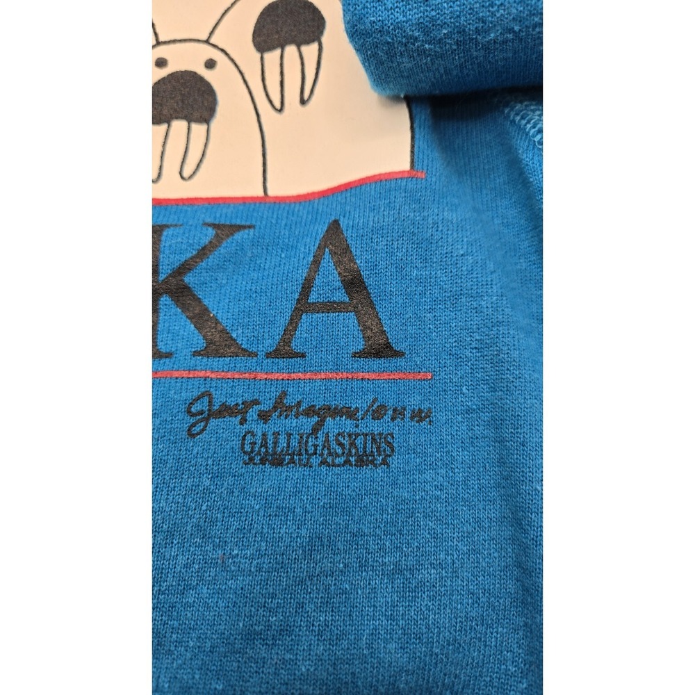 Vintage 1983 Alaska Walrus Sweatshirt Kids XS 2-4 USA Hanes Juneau Souvenir - Picture 2 of 8